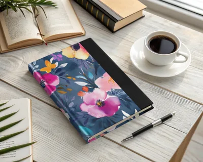 Vibrant Floral Print Hardcover Journal for Daily Writing