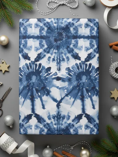 Indigo Tie Dye Digital Paper, Seamless Pattern File, Indigo Shibori Design, Indigo Background, 12x12 JPEG File, Scrapbook Paper - Moore and Mountain
