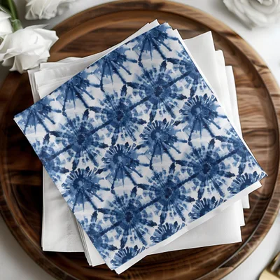 Indigo Tie Dye Digital Paper, Seamless Pattern File, Indigo Shibori Design, Indigo Background, 12x12 JPEG File, Scrapbook Paper - Moore and Mountain