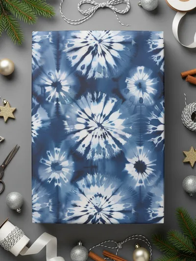 Indigo Tie Dye Digital Paper, Seamless Pattern, Floral, Shibori Texture, Fabric Background, Printable Design, Digital Files - Moore and Mountain