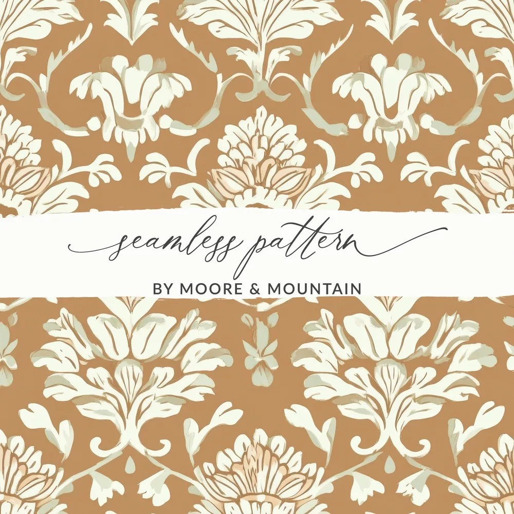 Intricate Floral Design Seamless Indian Pattern Digital - Moore and Mountain