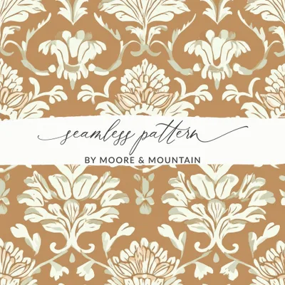 Intricate Floral Design Seamless Indian Pattern Digital