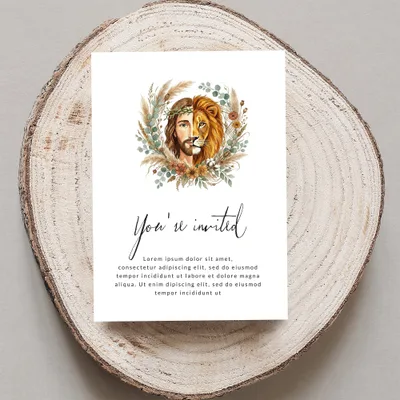 Invitation with Jesus' face and "You're invited" text.