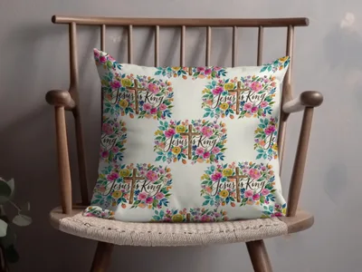 Jesus is King Vibrant Floral Cross Design Cushion product type
Jesus is King
Christian
Faith
Religious
Pillow
Cushion
Home Decor
Floral Pattern
Flower Design
Cross
Decorative Pillow
Scripture Art
Inspirational
Watercolor Floral
Gift Idea
Living Room Decor
Bedroom Decor
Spiritual Gift
Easter Decor
Hope Love Faith