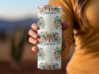 Jesus Saves Floral Cross Tumbler product type
Tumbler, Jesus Saves, Cross Design, Floral Pattern, Religious Gift, Christian Art, Faith Inspired, Drinkware, Hydration Bottle, Scripture Art, Inspirational, Watercolor Floral, Spiritual Decor, Gift Idea, Birthday Gift, Easter Gift, Christmas Gift, Unique Tumbler, Travel Mug, Custom Tumbler