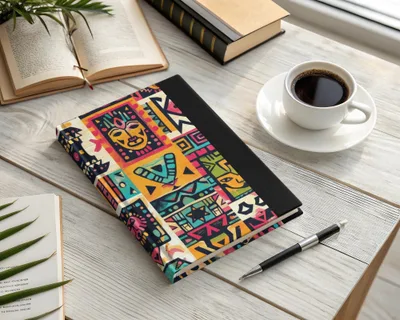 Colorful Artistic Pattern Hardcover Notebook
