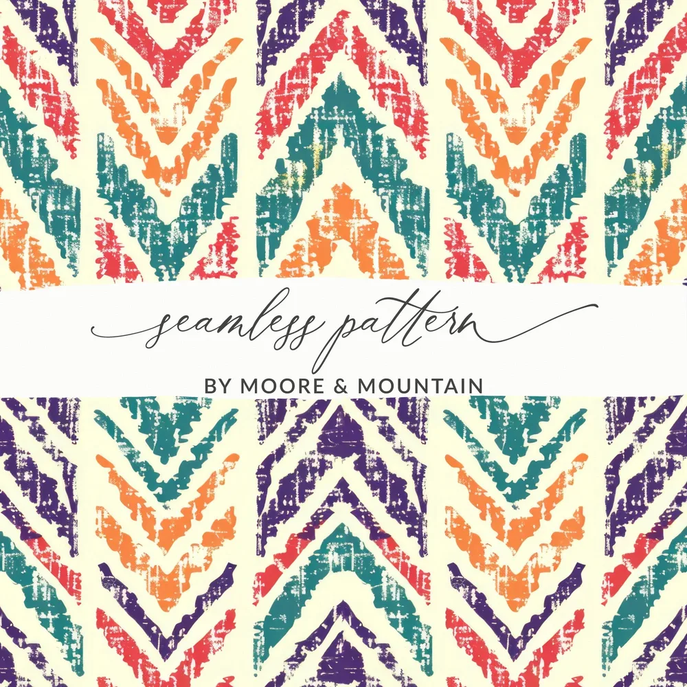 Vibrant Chevron Seamless Pattern by Moore Mountain Product