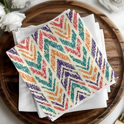 Colorful Chevron Pattern Decorative Napkin Product