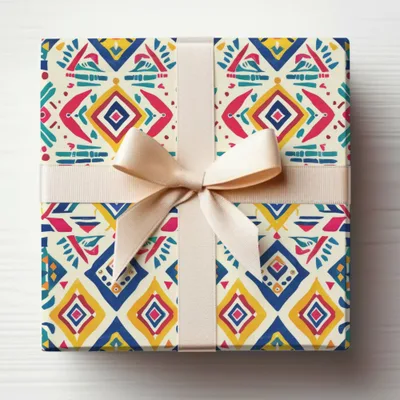 Colorful Geometric Pattern Gift Wrapping Paper