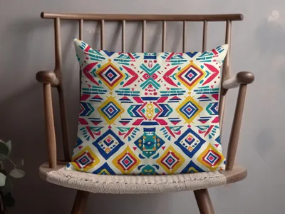 Colorful Geometric Design Throw Pillow Cover Decor