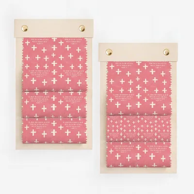 Pink White Cross Pattern Joshua 1:9 Scripture product type