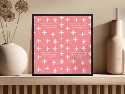 Pink Cross Pattern Joshua 1:9 Be Strong AND Courageous product type