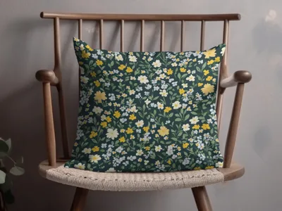 Floral Patterned Throw Pillow for Home Decor