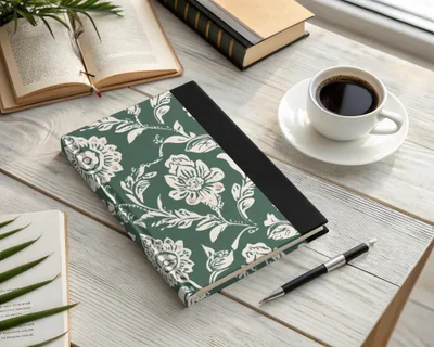 Kelly Green Vintage Chintz Seamless Indian Pattern Floral on Dark Green Background - Moore and Mountain
