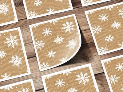 Kraft Paper Snowflake Digital Paper, Winter Seamless Pattern, Festive Background, Holiday Design, Scrapbooking Paper, Digital Download - Moore and Mountain