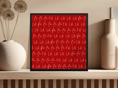 La La La Fa La Digital Seamless Pattern, Christmas Carol Repeat Pattern, Holiday Fabric Design, Festive Background, JPEG Download - Moore and Mountain