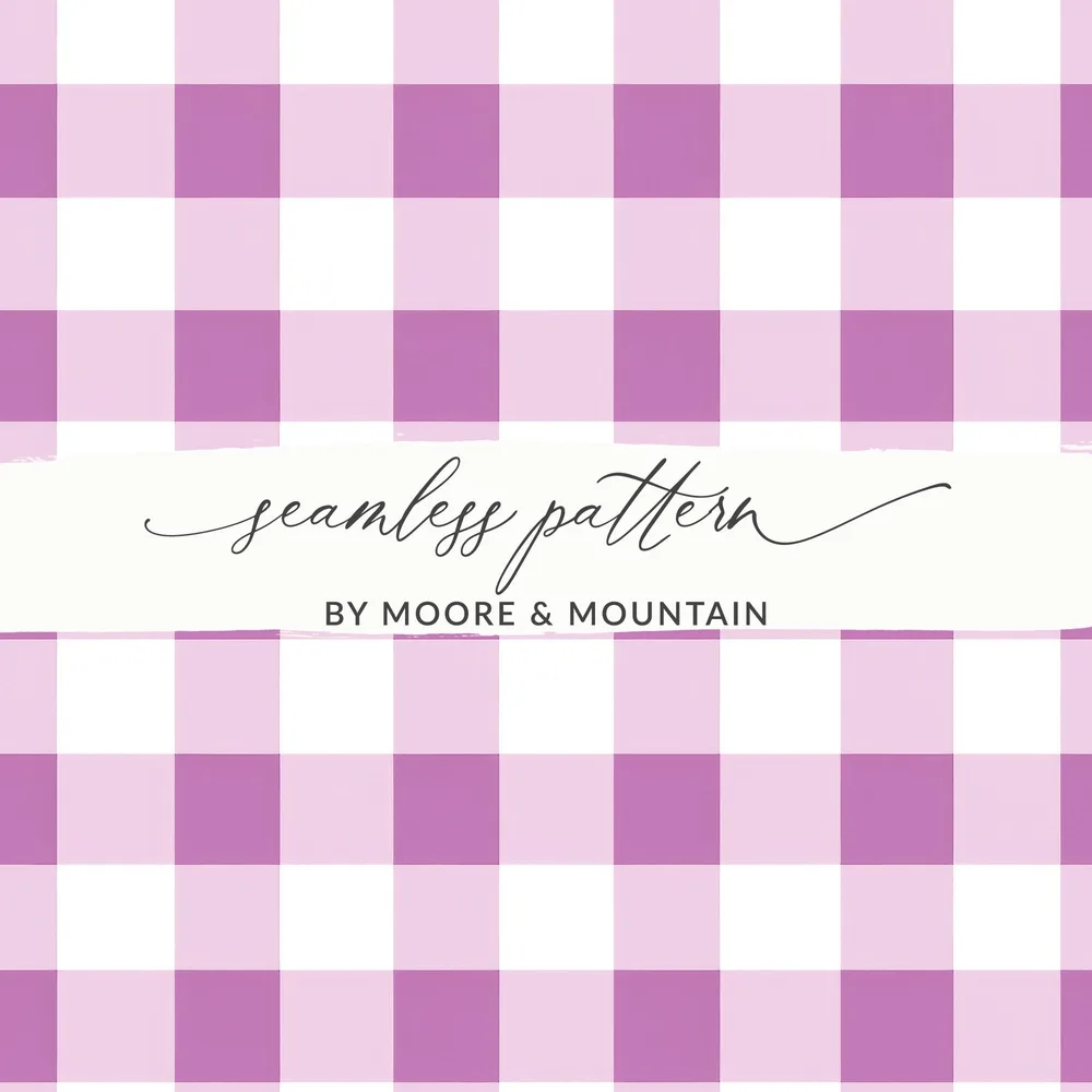 Purple and Pink Gingham Seamless Pattern Design