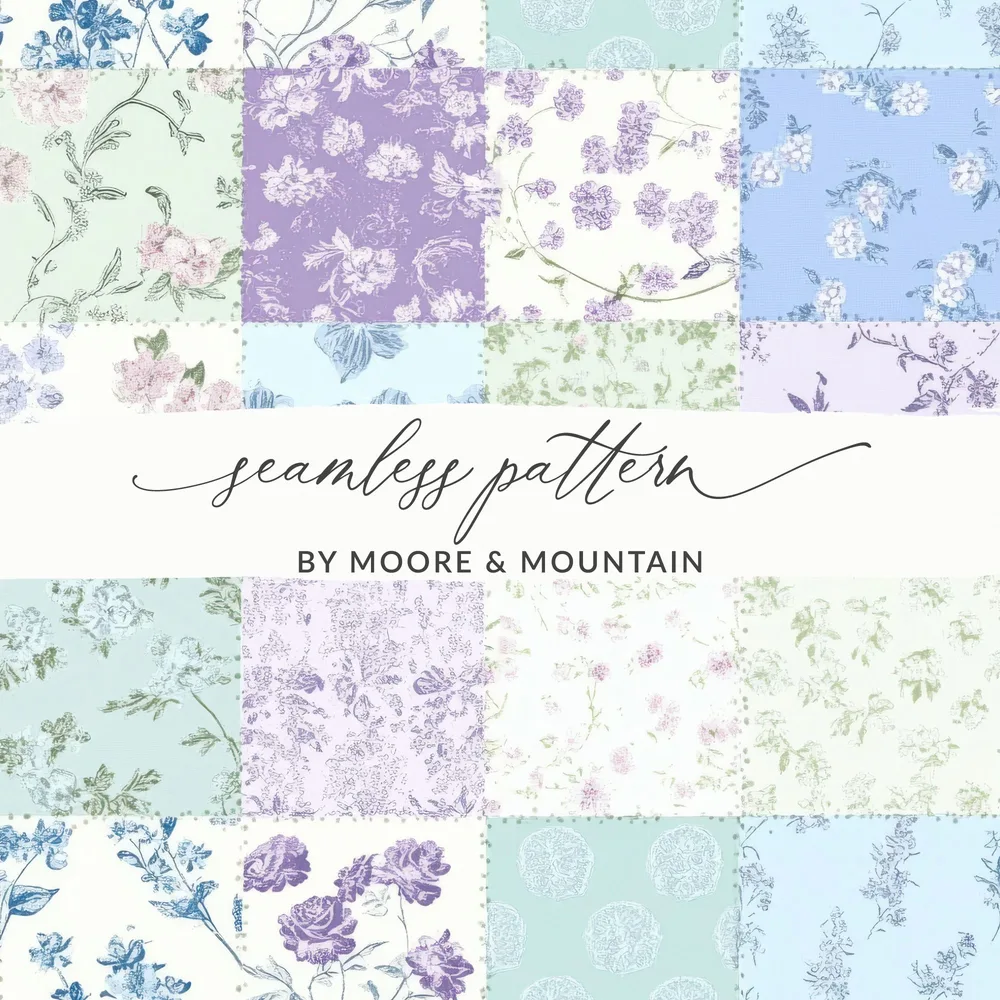 Pastel Floral Seamless Pattern by Moore and Mountain