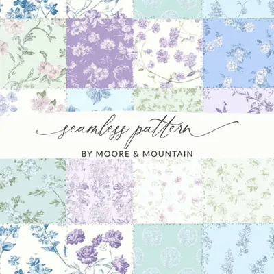 Lavender Pastel Seamless Patchwork Digital Paper, Quilted Squares Seamless Background JPEG Pattern for Commercial Use