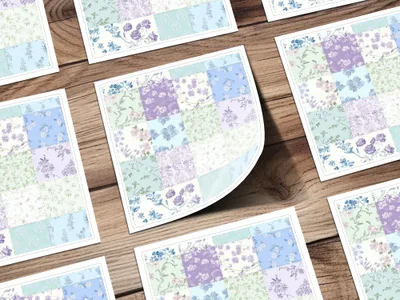 Pastel Floral Pattern Print High-Quality Paper Product