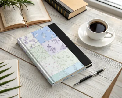 Floral Patchwork Design Hardcover Notebook