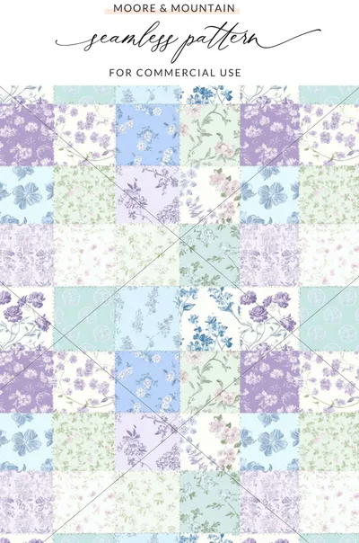 Moore & Mountain Seamless Pattern For Commercial Use