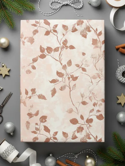 Leafy Seamless Pattern Digital Paper, Botanical Print, Floral Fabric Design, Beige Brown Background, Scrapbooking Paper, Downloadable Files - Moore and Mountain