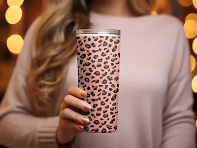 Leopard Print Digital Pattern, Pink Animal Print Paper, Seamless JPEG for Crafts, Fabric, Wallpaper, Digital Download - Moore and Mountain