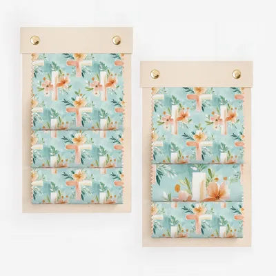 Floral Cross Patterned Decorative Fabric Product