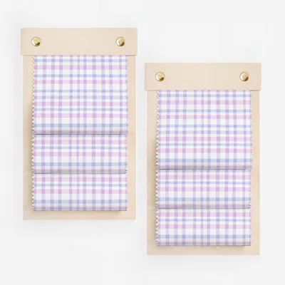 Purple and White Gingham Pattern Vertical Blinds