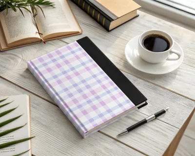 Pastel Checkered Design Hardcover Journal Notebook