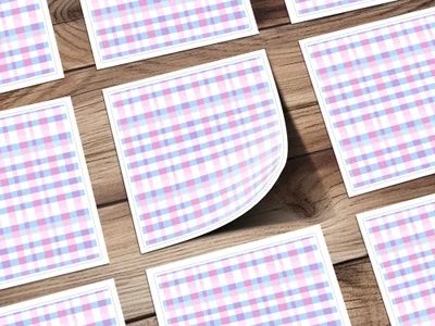 Pink and Blue Checkered Design Pattern Product