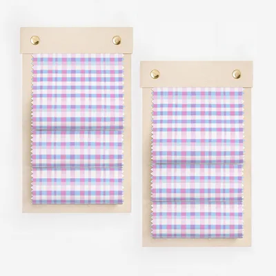 Vibrant Plaid Patterned Roman Shades for Windows