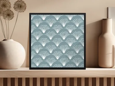 Elegant Geometric Pattern in Black Frame Art Product