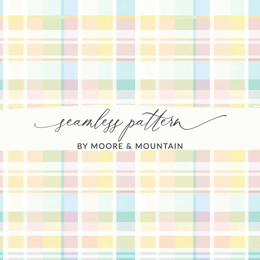 Pastel Plaid Seamless Pattern by Moore & Mountain Design