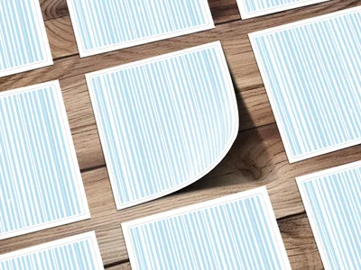 Light Blue Stripes Patterned Seamless Grandmillenial Digital - Moore and Mountain