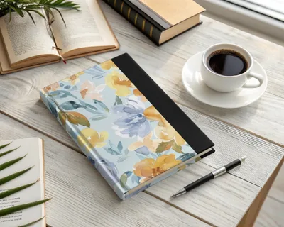 Light Blue and Yellow Acrylic Floral Spring Pattern Seamless - Moore and Mountain