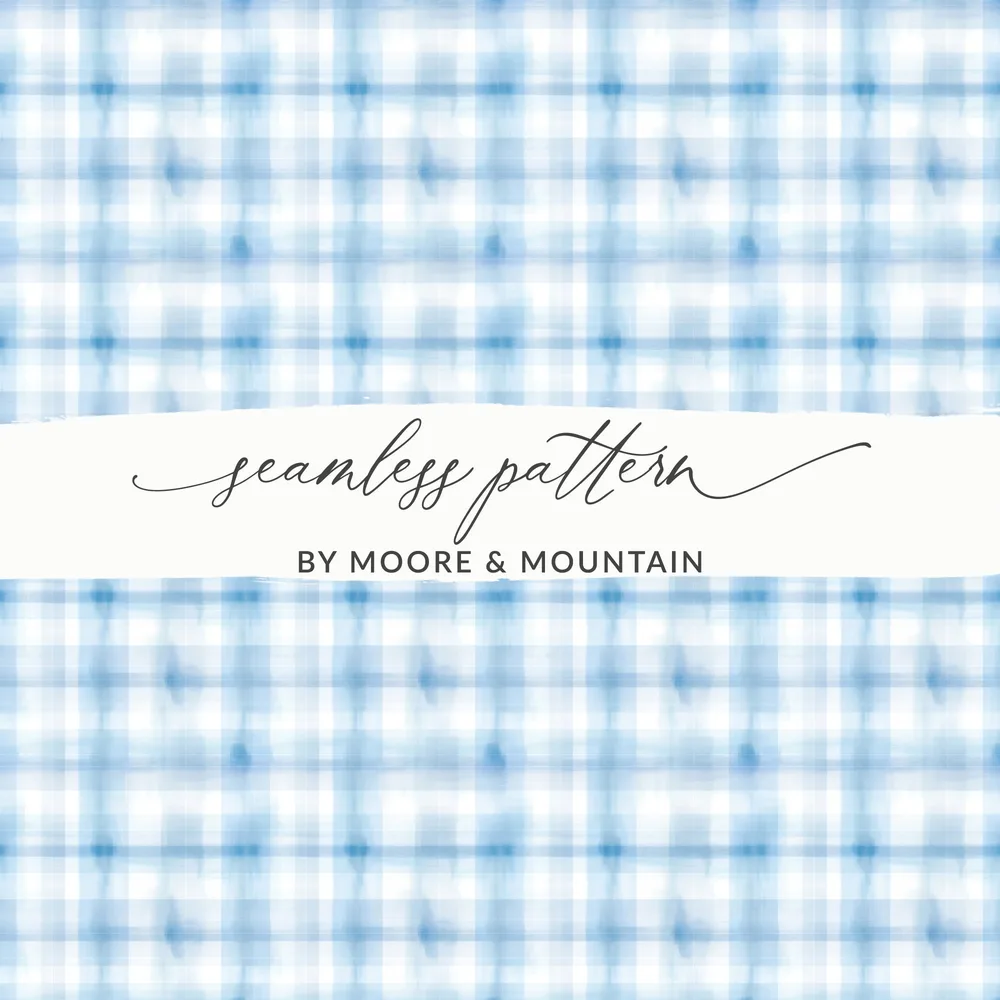 Blue and White Seamless Pattern By Moore and Mountain