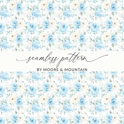 Light Blue Watercolor Seamless Baby Blue Boy Seamless Pattern