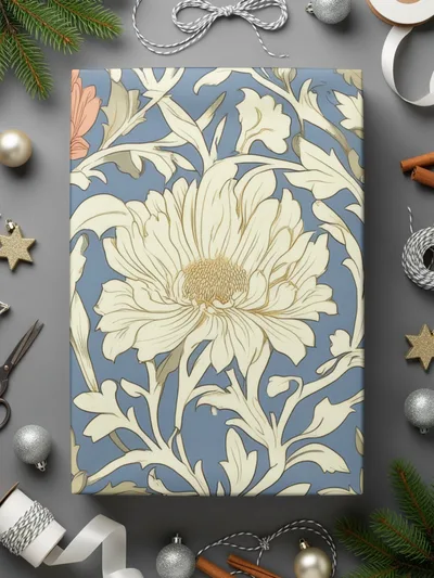 Light Blue William Morris Larkspur Print Digital - Moore and Mountain
