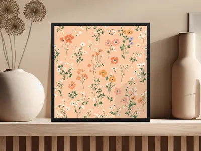 Light Blush Ditsy Floral Delight Seamless Pattern for Fabric Design Crafts - Moore and Mountain