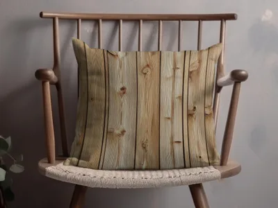 Rustic Wood Plank Pattern Throw Pillow for Home Decor