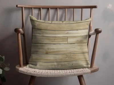 Rustic Wooden Design Cushion for Home Decor