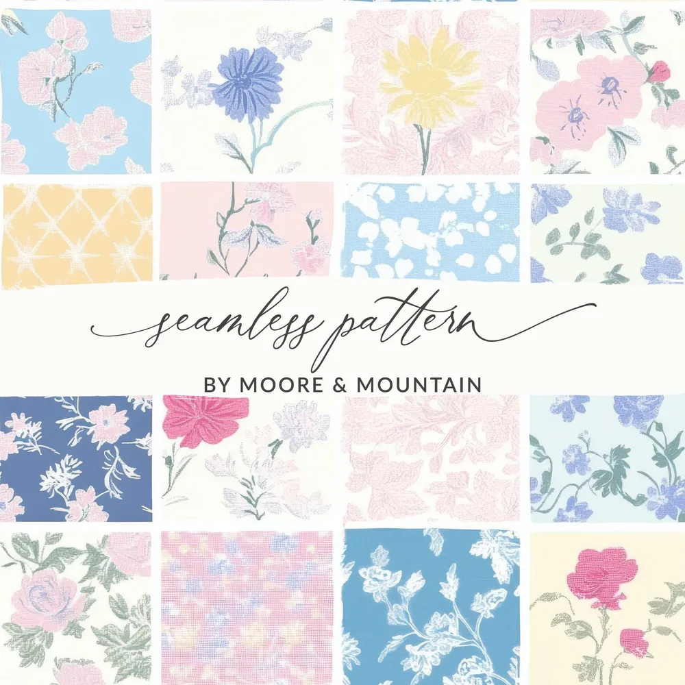 Vibrant Floral and Botanical Seamless Pattern Collection