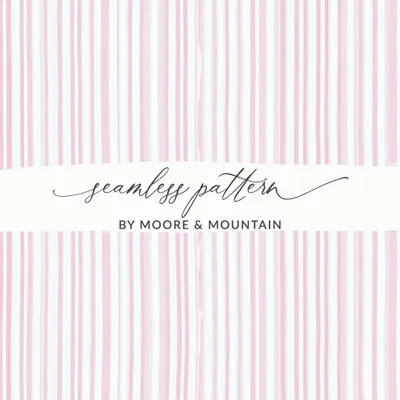 Light Pink and White Stripes Seamless Grandmillenial Digital