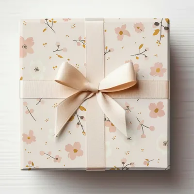 Elegant Floral Gift Box with Ribbon for Special Occasions