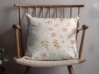 Floral Pattern Throw Pillow for Decorative Accents