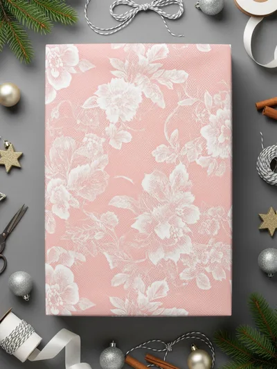 Elegant Floral Patterned Decorative Wrapping Paper