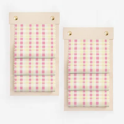 Pastel Plaid Pattern Roman Binder Shades