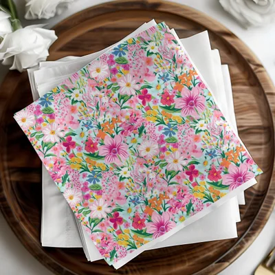Elegant Floral Print Serviette for Special Occasions